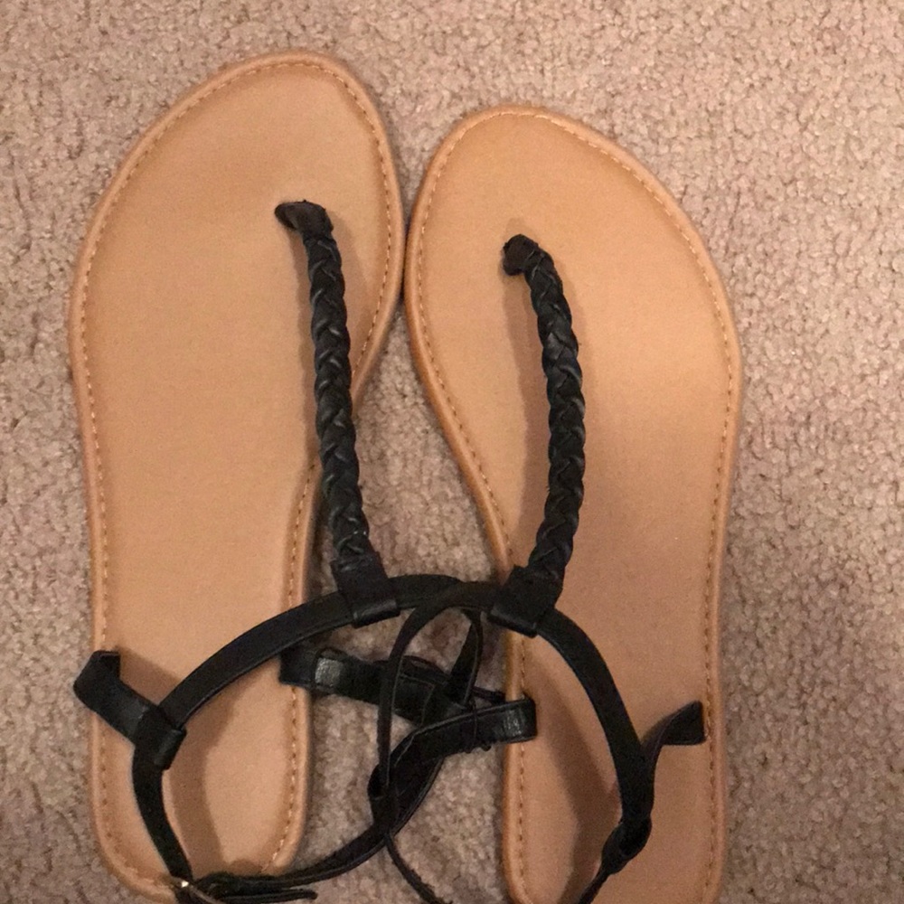 Black never worn sandals